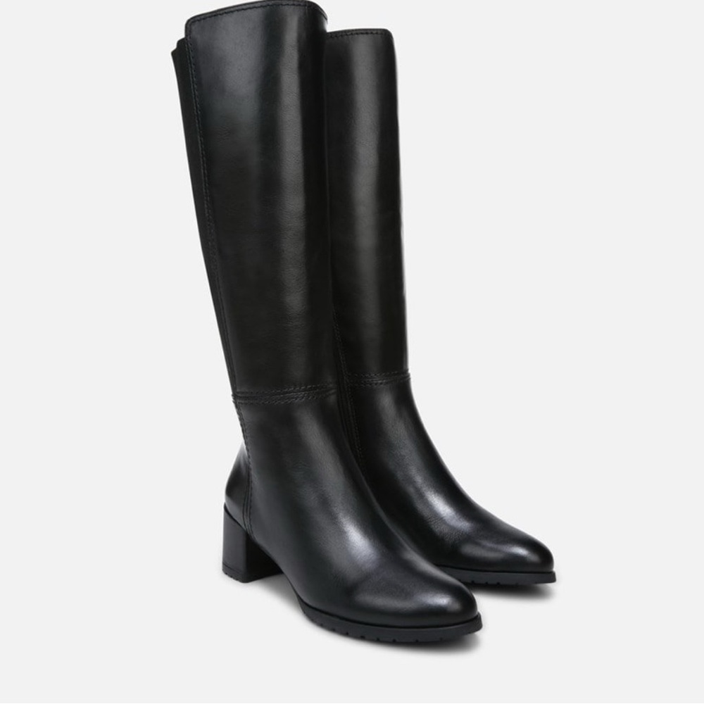 NWT Black Knee-High Leather Boots